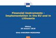 Financial Instruments - Implementation in the EU and in ... · Implementation of Financial Instruments in 2014-2020 . Main messages on basis of reported data ... • Technology VC