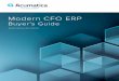 Modern CFO ERP - RAD Associates4 | ERP Buyer’s Guide for the Modern CFO acumatica.com Let’s talk about cost It is essential to look at a new ERP system as an investment. An ERP