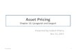 Asset Pricing: Chapter 13 (Ljungqvist and Sargent)bsorense/Asset Pricing_Subash.pdf · 2013-11-11 · Equilibrium Asset Pricing. ii. Set up a competitive market for assets, permit