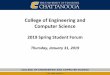 College of Engineering and Computer Science · 1/31/2019  · • College of Engineering formed in 1974. College of Engineering and Computer Science established in 1977. Discipline-based