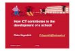 How ICT contributes to the development of a school · C3.3 New developments in ICT and pedagogy Quality assurance and improvement C4.1 Review and self-evaluation of ICT policy and