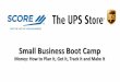 Small Business Boot Camp - Amazon S3 Cam… · Strategy, Catherine (Kitty) Taylor and Erika Cain) • Cover Page- Name of Business, Business Address; Names, Addresses, Phone Numbers,