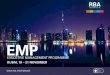 EXECUTIVE MANAGEMENT PROGRAMME - RBA · The Executive Management Programme is a three-day intensive programme in Dubai, UAE that provides leading retail ... banking SESSION 4 Case