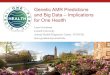 Genetic AMR Predictions and Big Data – Implications for ... · Share syndromic, regional antibiograms ‒Stewardship and continuing education initiatives currently supported by