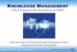 NOWLEDGE MANAGEMENT · 2. Human Resource Planning and HR Processes 3. Training and Human Performance Improvement 4. Methods, Procedures & Documentation Processes for Improving KM