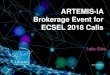 ARTEMIS-IA Brokerage Event for ECSEL 2018 Calls...the real world and humans, virtual reality, augmented reality, brain-computer Interfaces, deep learning, humans/machines interact