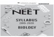 FOR 2020 EXAM NEET - oswaalbooks.com · ( 5) Unit IV : Biotechnology and Its Applications Principles and process of Biotechnology: Genetic engineering (Recombinant DNA technology)