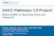 AACC Pathways 1.0 Project - Amazon Web Services · 2019-04-16 · AACC Pathways 1.0 Project What CCRC is learning from our research. Davis Jenkins, Hana Lahr, and John Fink. Community