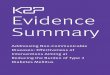 Evidence Summary - aub.edu.lb Evidence... · K2P Evidence Summary Addressing Non-Communicable Diseases: Effectiveness of Interventions Aiming at Reducing the Burden of Type 2 Diabetes