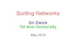 Tel Aviv Universityzwick/Adv-Alg-2015/Sorting-Networks.pdf · The AKS sorting networks [Ajtai-Komlós-Szemerédi(1983)] There are sorting networks of 𝑂 :log ;depth, and hence 𝑂