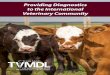 Providing Diagnostics to the International Veterinary ... · TVMDL offers testing in all veterinary diagnostic disciplines, including several tests listed in the ... portal, clients