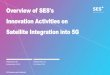 Overview of SES's Innovation Activities on Satellite Integration into 5G · 5G End-to-end service orchestration Network and service automation Management & ... (SDN, NFV, Network