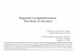 Regional Competitiveness: The Role of Clusters Files/20120329 - Toronto Re… · Related Clusters and Competitiveness Plastics Oil & Gas Chemical Products Publishing Biopharma-& Printing