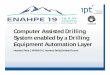 Assisted Drilling by Drilling Automation Layerenahpe2019.ipt.br/Arquivos Anais do evento/085.pdf · DEAL – Drilling Equipment Automation Layer CADS 2.0 Automated pipe handling beAware™