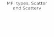 MPI types, Scatter and Scattervsmidkiff/ece563/slides/MPI2.pdfMPI_Type_vector int MPI_Type_vector(int count, // number of blocks int blocklength, // #elts in a block int stride,