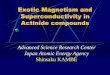 Exotic Magnetism and Superconductivity in Actinide compounds - KIT … · 2010-02-05 · Exotic Magnetism and Superconductivity in Actinide compounds ... usual orbital order Jahn-Teller