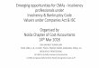 Insolvency Profession under insolvency & Bankruptcy Code 2018-04-04آ  Insolvency & Bankruptcy Code Valuers