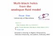 Multi-black holes from the analogue fluid modelold.phys.huji.ac.il/~barak_kol/HDGR/proceedings/Dias.pdf · R ~ 0.4 mm L ~ 5 mm λ~ L Conical phase. Topology changing transition (