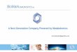 BioMark DIAGNOSTICS INC...A Next Generation Company Powered by Metabolomics . Our Mission ... •Metabolomics is the "systematic study of the unique chemical fingerprints that specific