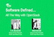 Software Defined… · 2019-02-26 · 4 OpenStack and SUSE - The Blueprint for Software Defined Infrastructure Application Delivery Custom Micro Service Applications Kubernetes