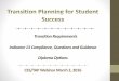 Transition Requirements Indicator 13 Compliance,Questions ... Webinar 3_2_16.pdf · Transition Requirements, con’t The IEP must also include: •Measurable post school goals that