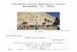 Church (215) 855-8364 - lansdaleumc.org · Web viewLansdale United Methodist Church. November . 17, 2019. Western (Wailing) Wall, Jerusalem. Praising God. . . Making. Disciples 
