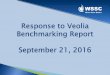 Response to Veolia Benchmarking Report September 21, 2016 Agendas/2016agendas...Benchmarking Report September 21, 2016 ... Environment Committee on July 21 2 . 3 ... Develop Procurement