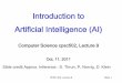 Introduction to Artificial Intelligence (AI) · CPSC 502, Lecture 9 Slide 1 Introduction to Artificial Intelligence (AI) Computer Science cpsc502, Lecture 9 Oct, 11, 2011 Slide credit