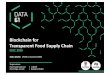 Blockchain for Transparent Food Supply Chain for... · 2018-07-16 · Blockchain Solution? 7 | • Emphasis on transparency ... • A blockchain with an increasing product ledger