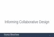 Informing Collaborative Design · 2019-08-23 · results and create better ways of working : Collaborative and Courageous ... employee experience that inspires excellence in people
