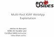 Multi-Post XSRF WebApp Exploitation · 2020-05-17 · Multi-Post XSRF WebApp Exploitation Adrien de Beaupré SANS ISC Handler and Certified SANS Instructor Intru-Shun.ca Inc. Introduction