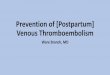 Prevention of [Postpartum] Venous …...approach to VTE prevention ACOG Practice Bulletin 196, July 2018 “Each facility should carefully consider the risk assessment protocols available