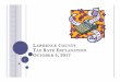LAWRENCE COUNTY TAX RATE E OCTOBER 5, 2017 Rates/_Tax Calculation... · PROPERTY TAX RATES There are three different tax rates for each levy that is in effect: 1. The voted rate at