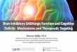 Brain Inhibitory GABAergic Function and Cognitive Deficits ...€¦ · Brain Inhibitory GABAergic Function and Cognitive Deficits: Mechanisms and Therapeutic Targeting . Co-inventor