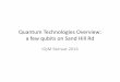 Quantum Technologies Overview: a few qubitson Sand Hill Rdtheory.caltech.edu/~preskill/talks/qTechIQIMretreat2016-v2.pdf · IQIM Retreat 2016. Why now? • A lot is happening at the