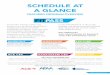 SCHEDULE AT A GLANCE · 8:00 AM - 9:00 AM Franchise Pitch Panel Fitness Franchise Companies (Gyms) 107 • 8:00 AM - 9:00 AM Issues with Our Approach to Type 2 Diabetes Brian Sekula
