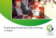 Promoting Productive Use of Energy in Nepal...Pooja Sharma Subject Erstellung von PowerPoint-Präsentationen Created Date 6/24/2015 10:28:18 PM 