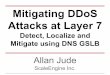 Mitigating DDoS Attacks at Layer 7 · 2020-05-07 · Statistics Average attack lasts 34.5 hours China is #1 origin of DDoS traffic, making up 40-50% of all botnet activity 75% of
