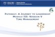 PATHWAY: A JOURNEY TO LEADERSHIP MODULE III: S V TIME Mcampserv.emory.edu/documents/PATHWAYTimeManagement.pdf · Understand your paradigms- Paradigms are the way we see, understand,