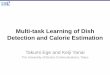 Multi-task Learning of Dish Detection and Calorie Estimationimg.cs.uec.ac.jp/pub/conf18/180715ege_1_ppt.pdf · (Single Shot MultiBox Detector) [1] W. Liu, D. Anguelov, D. Erhan, C