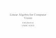 Linear Algebra for Computer Vision - UMIACSramani/cmsc828d/lecture4.pdf · Linear Algebra for Computer Vision Introduction CMSC 828 D . Outline • Notation and Basics • Motivation