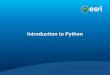 Introduction to Python - USFWS · Introduction to Python ... and a simple but effective approach to object-oriented programming. Python’s elegant syntax and dynamic typing…make