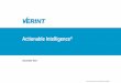 Actionable Intelligence - Verint Systems · Actionable Intelligence ... • allowing investors to see and understand key supplementary metrics used by our management to run our business,