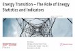 Energy Transition The Role of Energy Statistics and Indicators · 5 Key statistics and indicators that drive Power Transition a. Demand & Supply b. Price Divergence c. Policy 