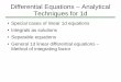 Differential Equations – Analytical Techniques for 1dmb1a10/sim2017/Intro_Diff1.pdf · Pollution in a Lake Consider the scenario of a new pesticide that is applied upstream from