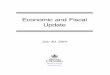 Economic and Fiscal Update - Ministry of Finance · — The economic and fiscal forecasts for 2001/02, which are detailed in Part 1 (British Columbia Economic Review and Outlook)