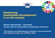 Monitoring Sustainable Development in an EU context · Monitoring Sustainable Development in an EU context Nicola Massarelli – Eurostat Europe 2020 an Sustainable Development indicators