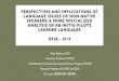 Perspectives from language issues of non-native speakers ... · Aline Pacheco, PhD Associate Professor, PUCRS Coordination Comittee, Aeronautical Science Program, PUCRS Research Member