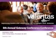 6th Annual Gateway Conference Conference · 6th Annual Gateway Conference Conference NASDAQ: VLRX John Timberlake, President & CEO September 7, 2017. 2 Forward Looking Statements