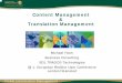 Content Management Translation Management · Translation Management Michael Hoch Business Consulting SDL TRADOS Technologies ... PM=Project Management LI=Localized Information B=Branding